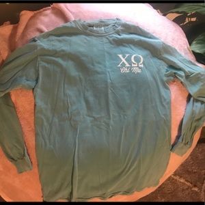 Teal CHI MU Sorority Long Sleeve